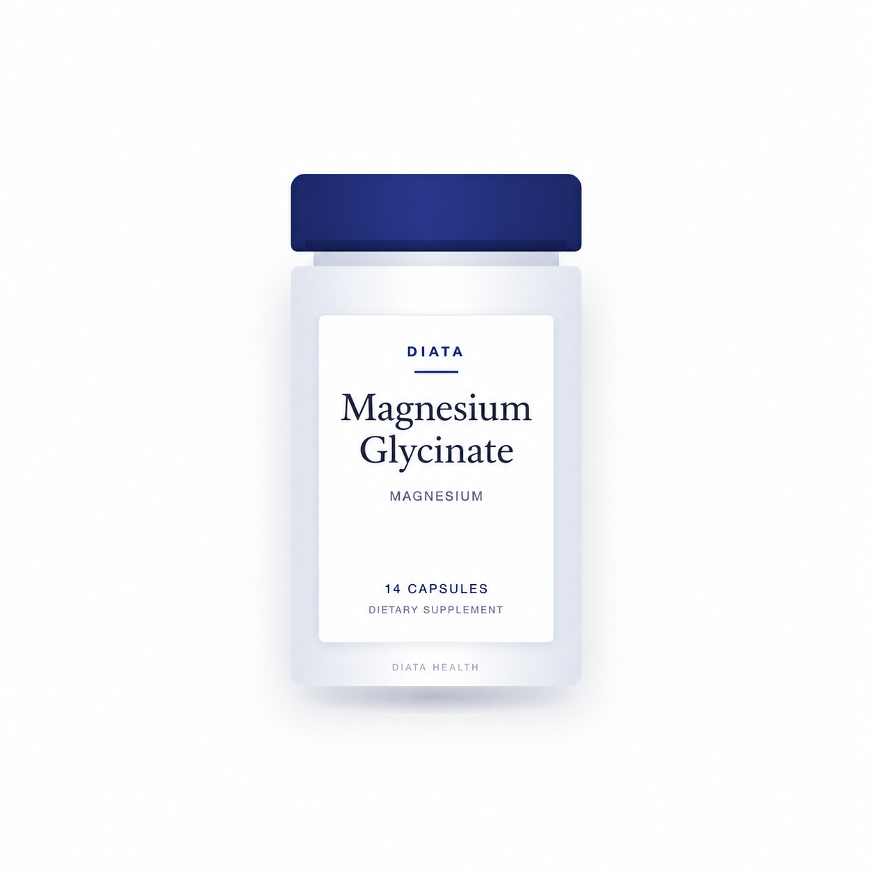 diata-supplement-pdp-v2:magnesium-glycinate:66a5b429f9d7:bottle | Diata Magnesium Glycinate | 14 Capsules