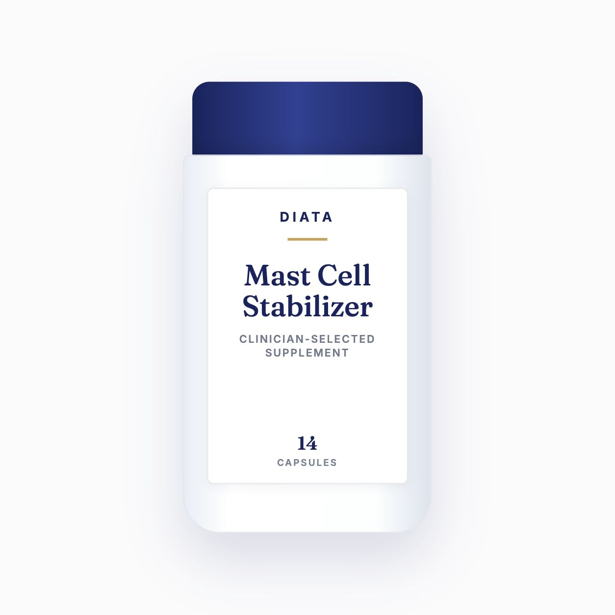 Diata Mast Cell Stabilizer vial labeled 14 capsules