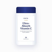 Diata Ultra-Absorb Vitamin C vial labeled 14 capsules