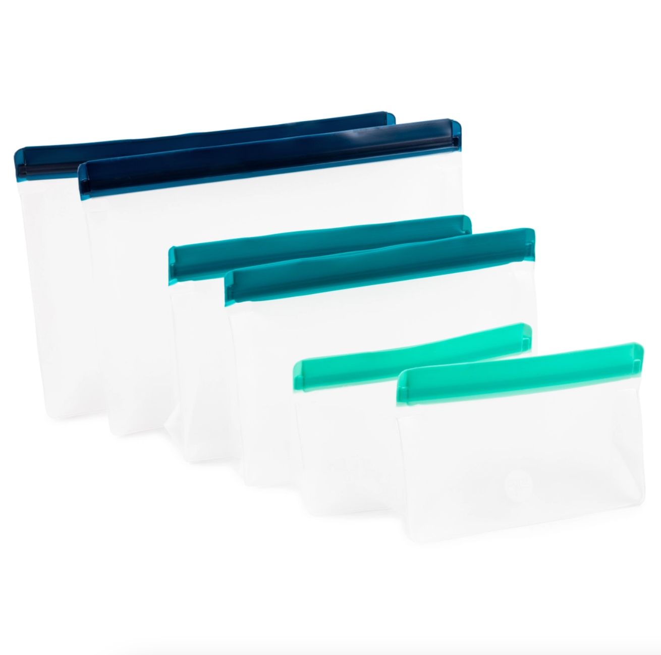 Reusable Food Storage Bags {6 Pack} - Blue Ombre
