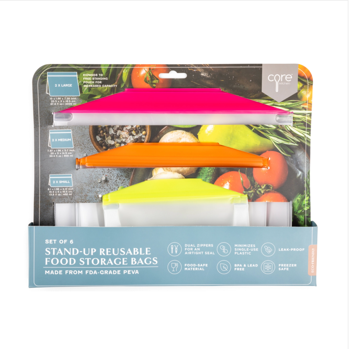 Reusable Storage Bags 6-Pack